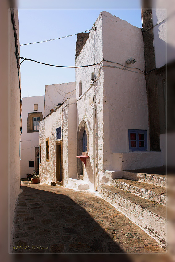 Enge Gassen in Chora auf Patmos