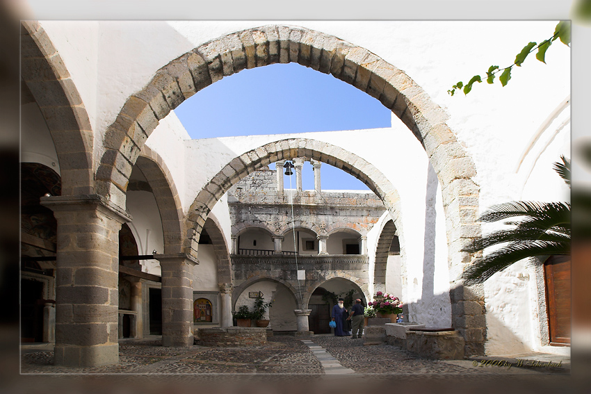 Innenhof des Johanneskloster auf Patmos