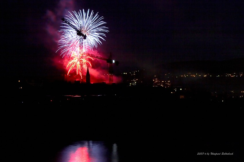 Rhein im Feuerzauber in Bingen, Burg Klopp ( 03 )